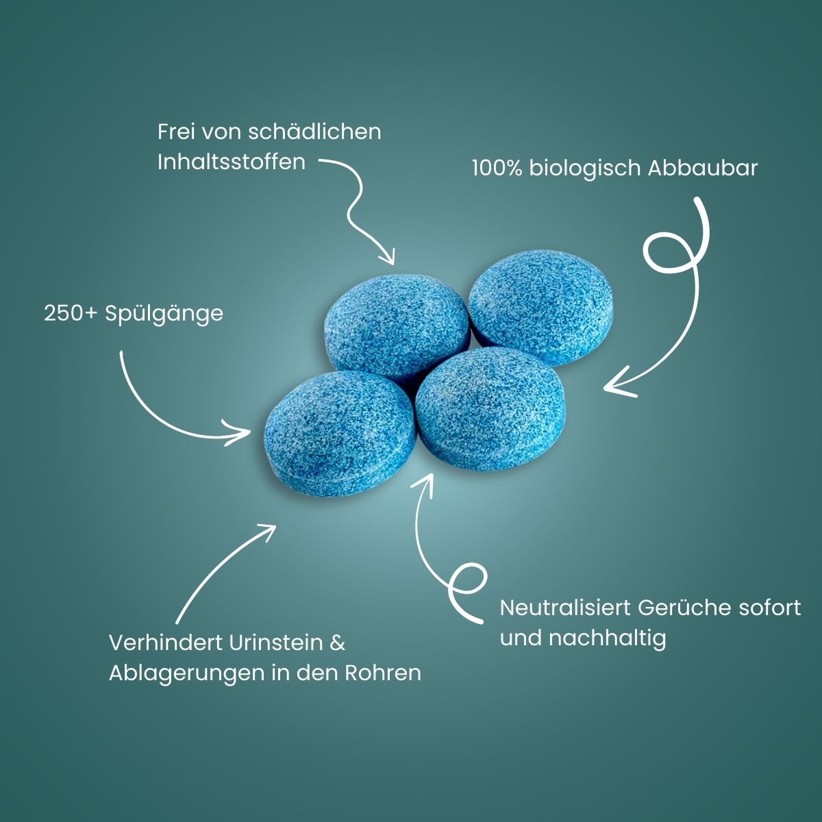 Starterset: 4 x OSMOSIA Urinal Steine & 1 x "Seestern" Urinaleinlage grün