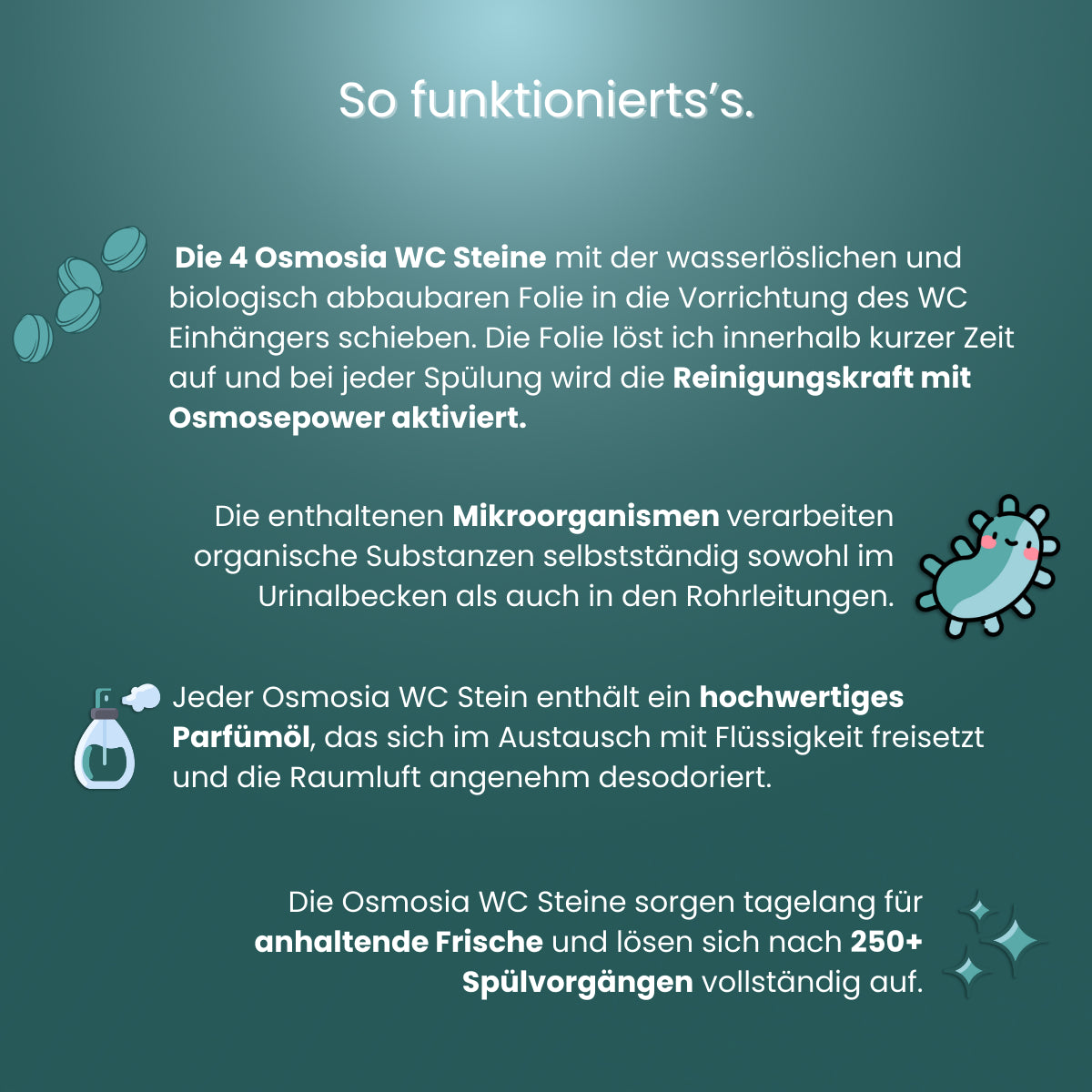 5 x "Seestern" Urinaleinlage grün - Sparset I