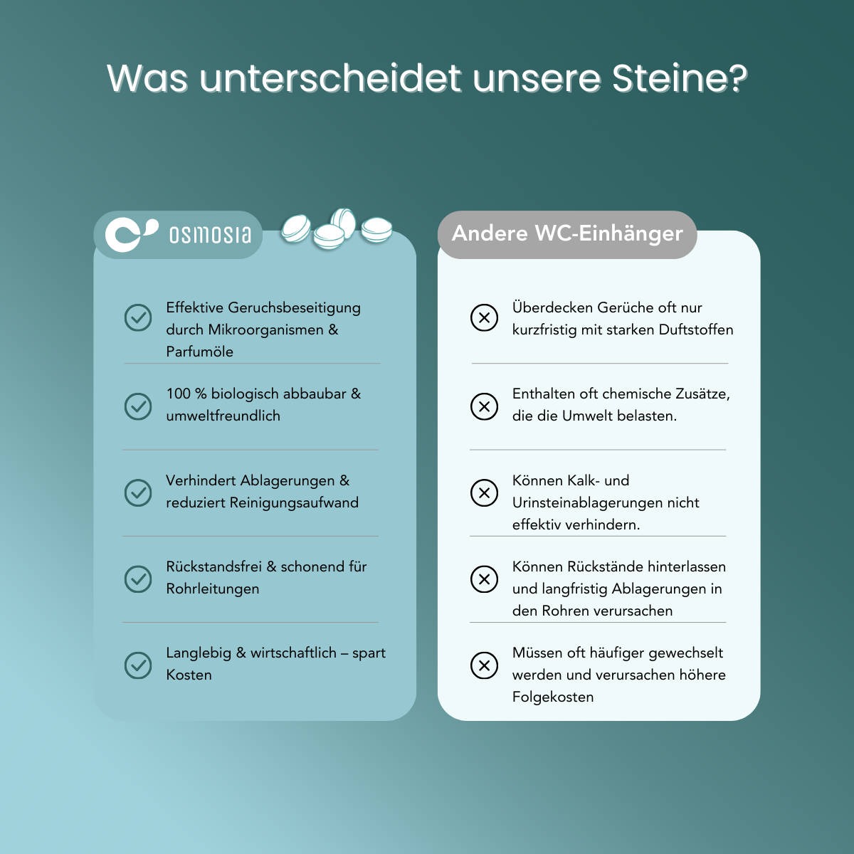 10 x WC-Einhänger "Smart" recycelter Kunststoff