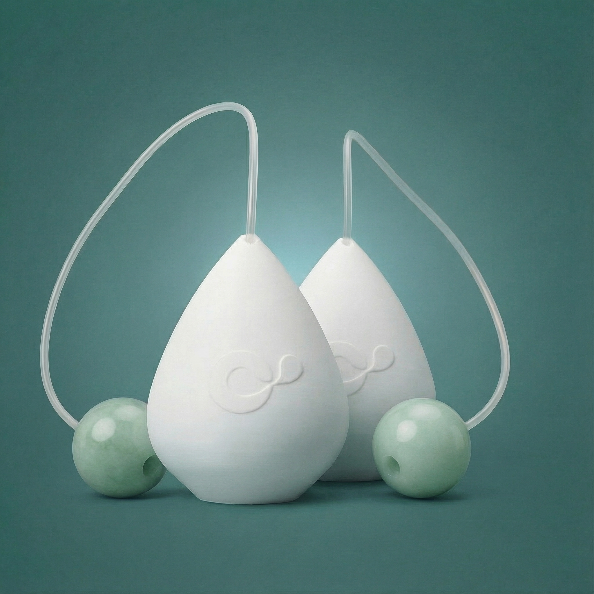 WC-Einhänger &quot;Gocciola&quot;, aus PetG; Inkl. 4 Minitabs und Edelstein nach Wahl