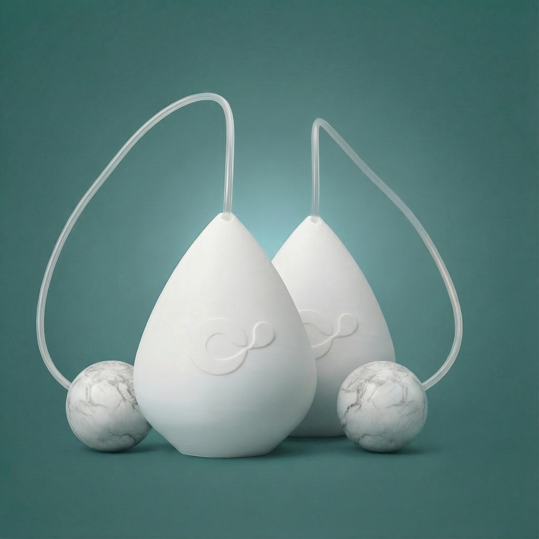 WC-Einhänger &quot;Gocciola&quot;, aus PetG; Inkl. 4 Minitabs und Edelstein nach Wahl