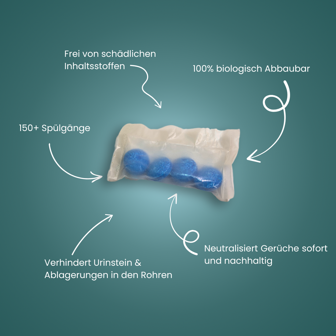 5 x Nachfüllpack für WC-Einhänger "Deluxe" Edelstahl