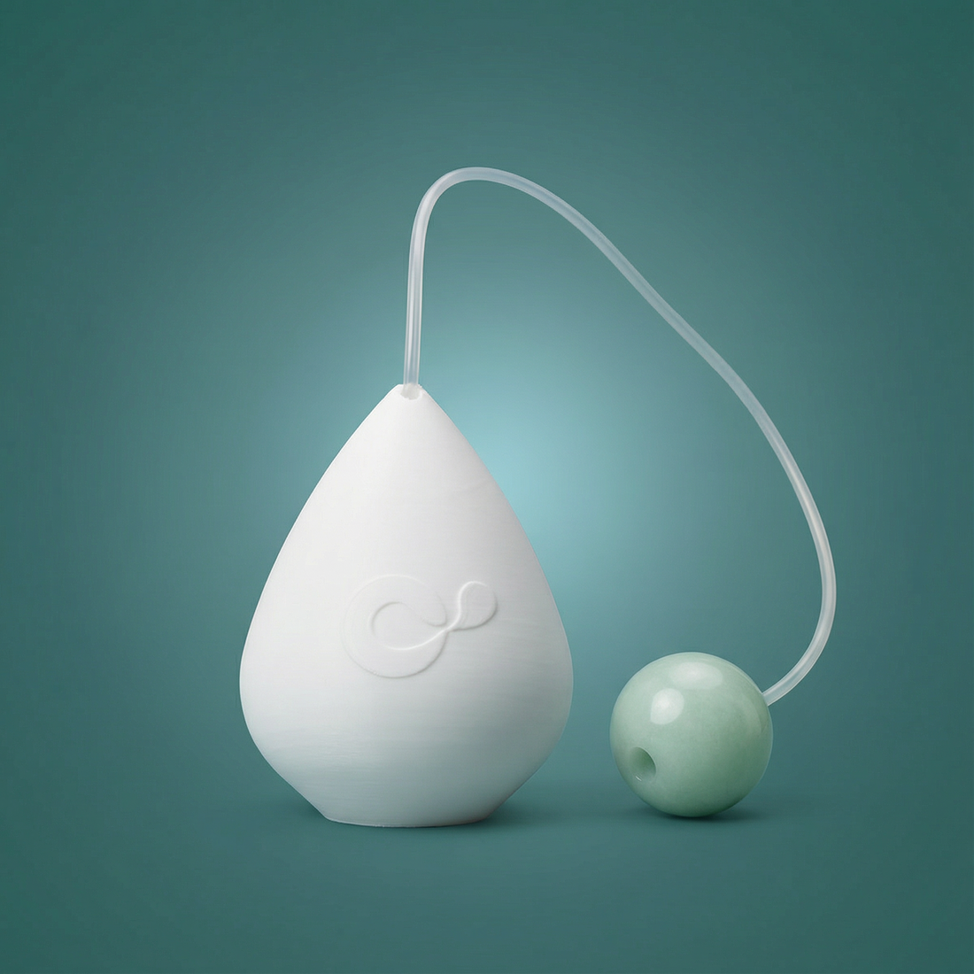 WC-Einhänger &quot;Gocciola&quot;, aus PetG; Inkl. 4 Minitabs und Edelstein nach Wahl