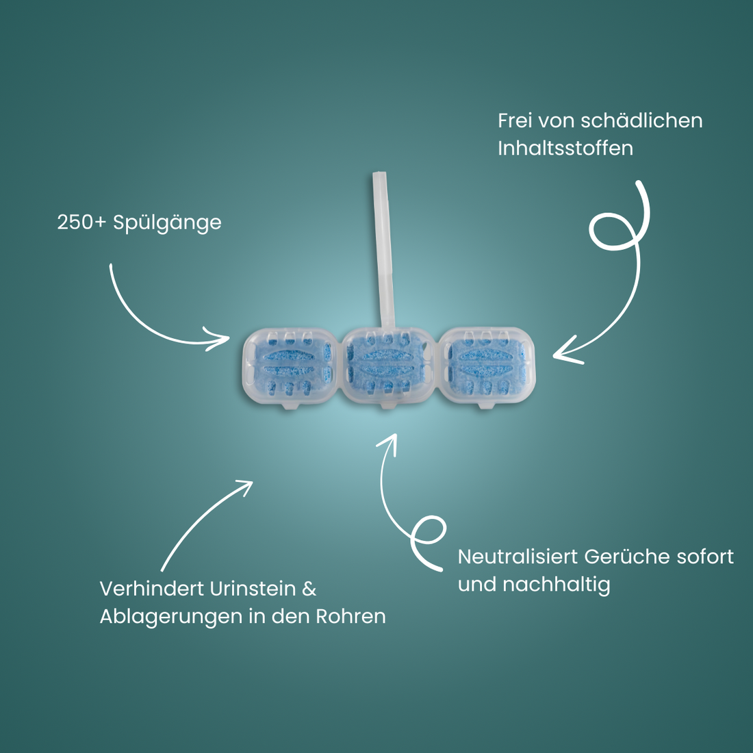 5 x WC-Einhänger "Smart" recycelter Kunststoff